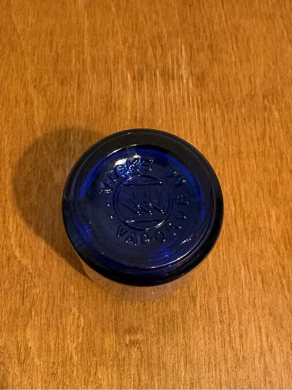 Vintage Cobalt Blue Vicks Vaporub Jar